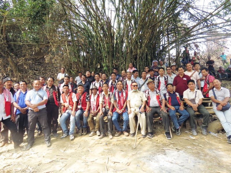 Statesmen, Church workers and seniors of Yajang and Molungkimong villages at the 'heritage site'.